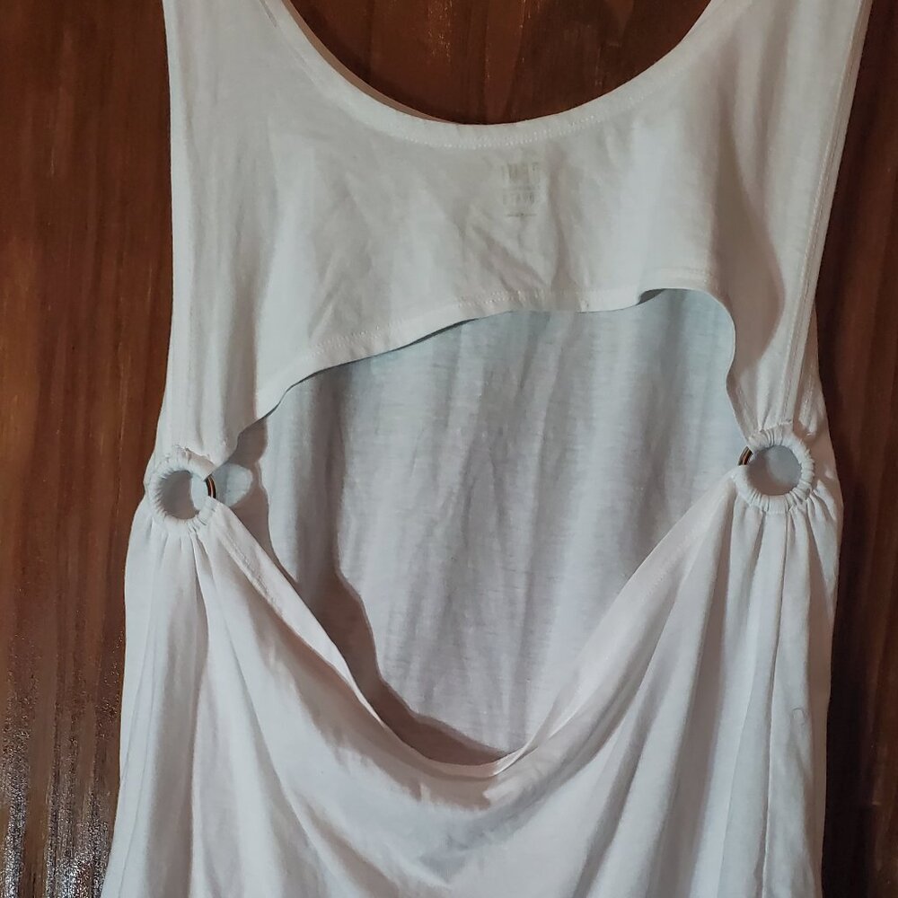 Fabletics and Demi Lovato White Cotton Tank Top workout Sz. s